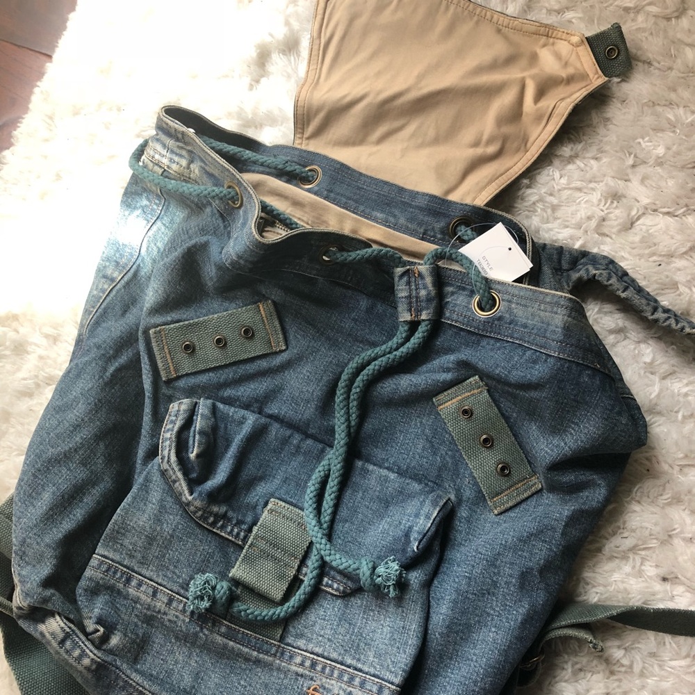 French Connection denim backpack - Picture 2 of 4
